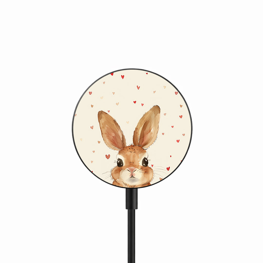 Blushing Bunny 25W Qi2.2 magnetic wireless charger front view