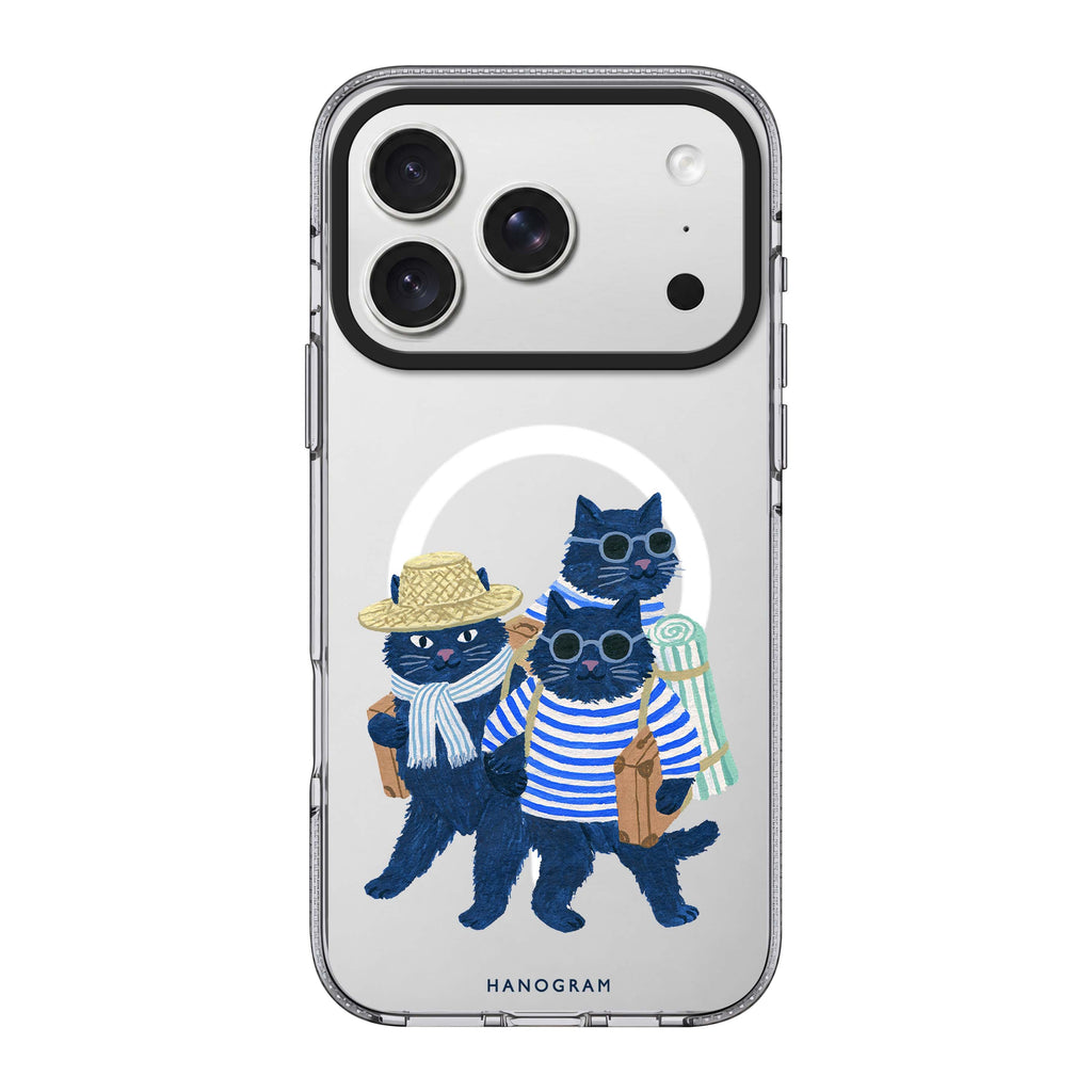 The Seaside Cat Crew iPhone 18 Pro Max Ultra Clear Case - Image 1