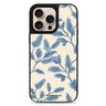 Blue Botanical floral design iPhone 16/15/14 Pro Max & Pro mirror case