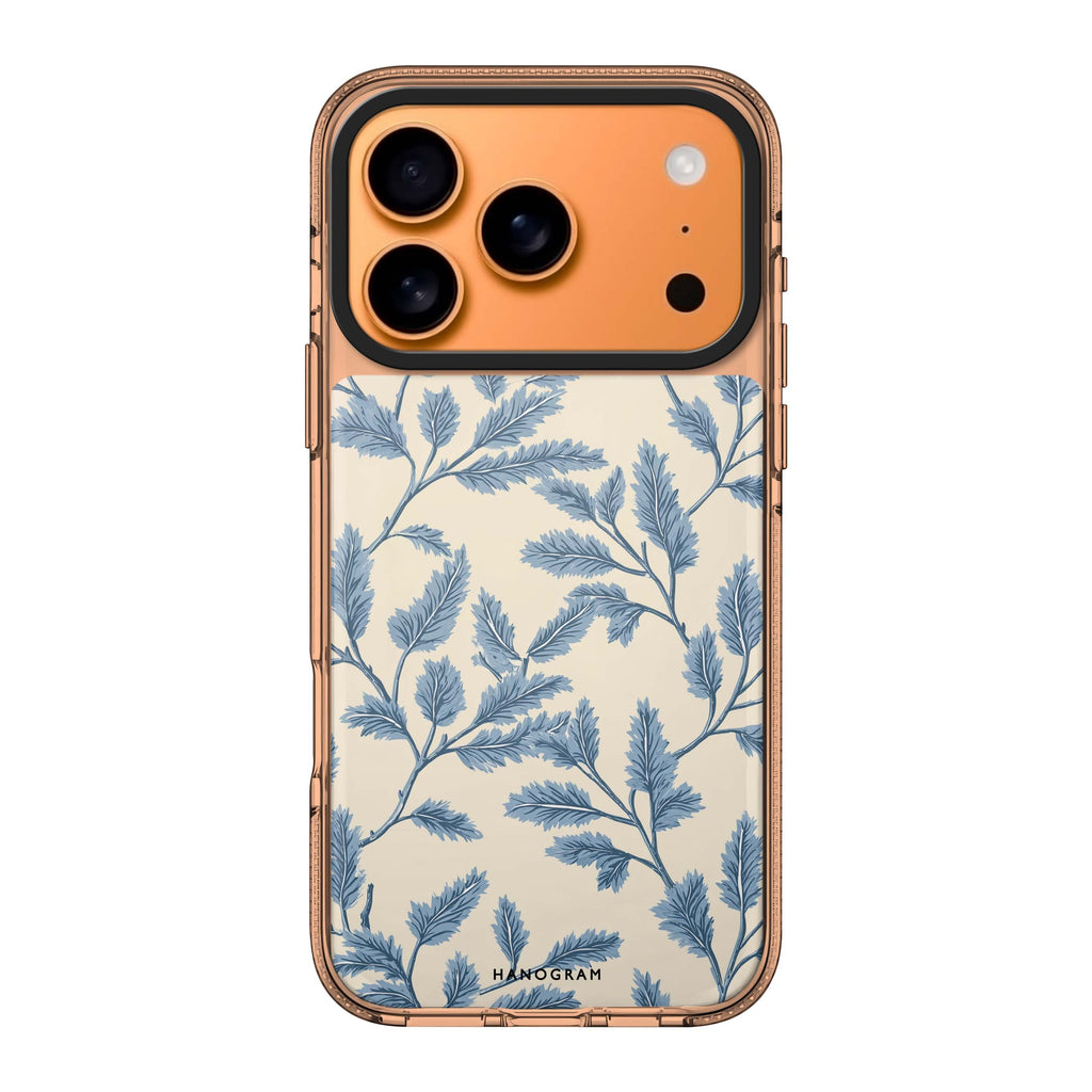 Blue Botanical blue flower floral iPhone 17 Pro Max ultra clear case