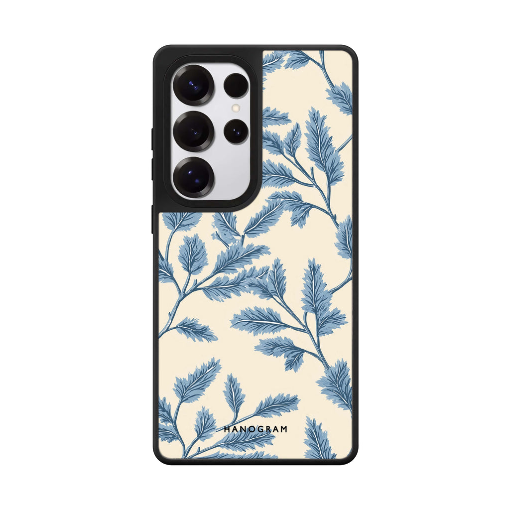 Blue Botanical Mirror Case
