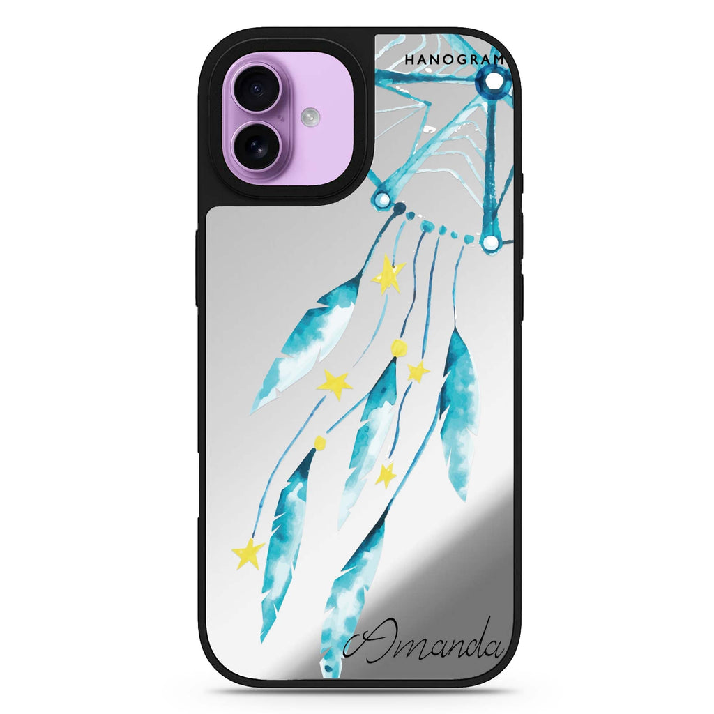 Heart Crown personalized name iPhone 17 mirror case