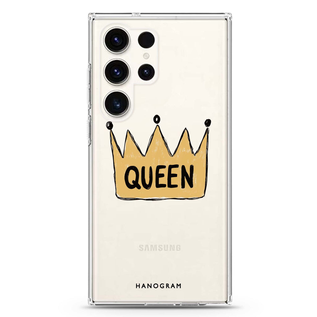 Royal Queen Samsung Galaxy S26/S25/S24/S23/S22 Ultra ultra clear case, transparent design, main view