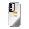 Custom name Queens Crown Samsung Galaxy mirror case front view
