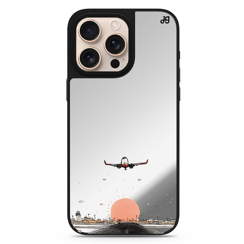 Sunset Takeoff celestial design iPhone 16/15/14 Pro Max & Pro mirror case