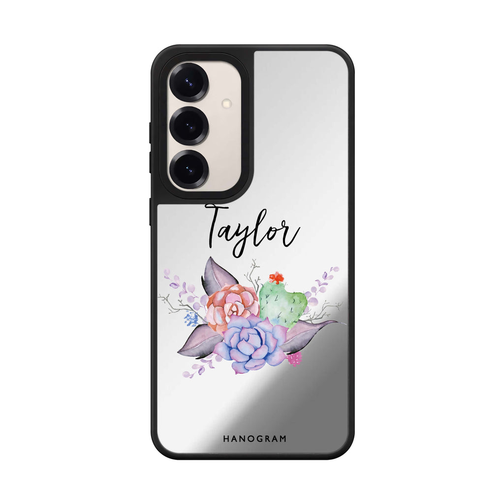 Custom name Secret of Three Samsung Galaxy mirror case front view