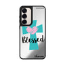 Custom name Blessed Samsung Galaxy mirror case front view
