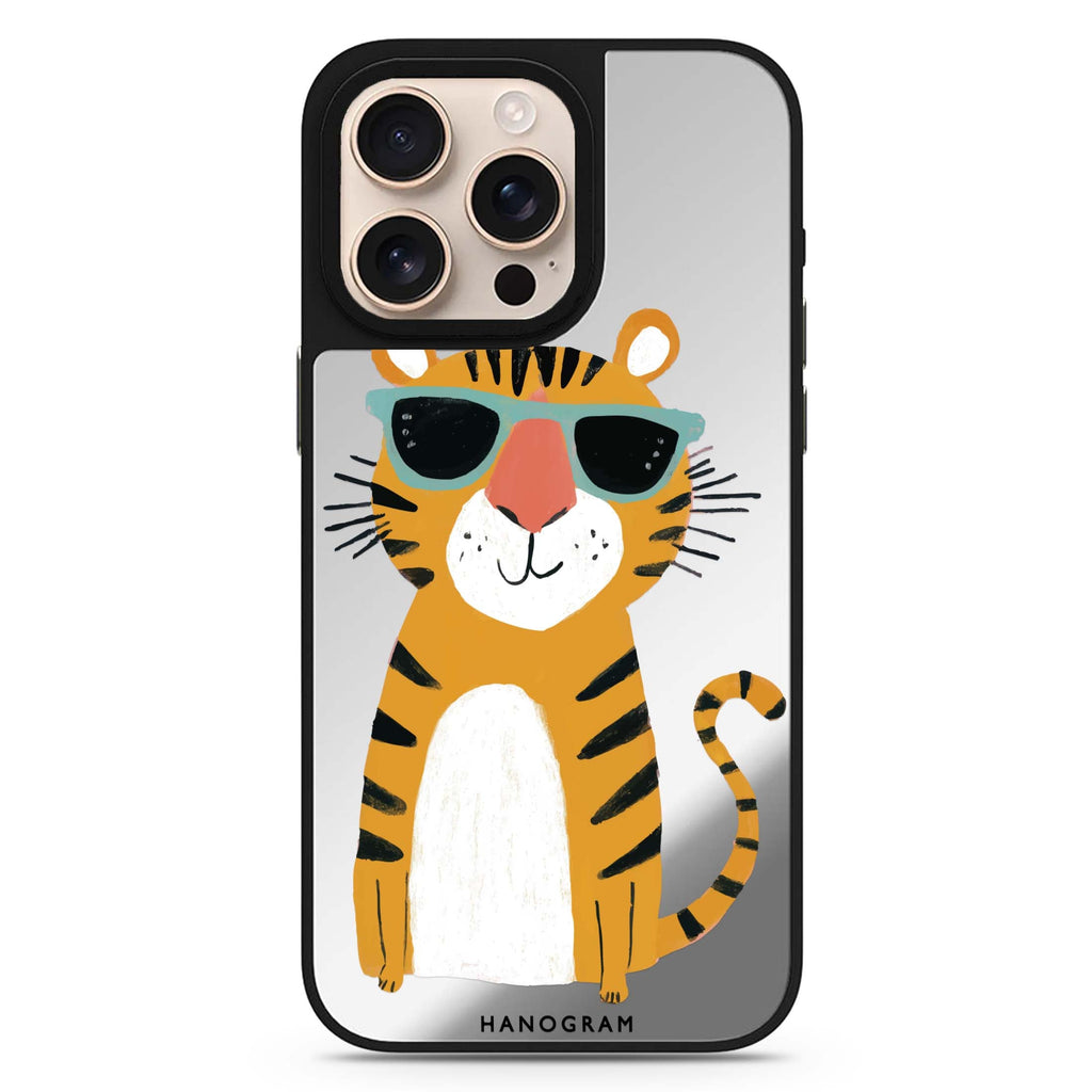 Cool Tiger animal design iPhone 16/15/14 Pro Max & Pro mirror case