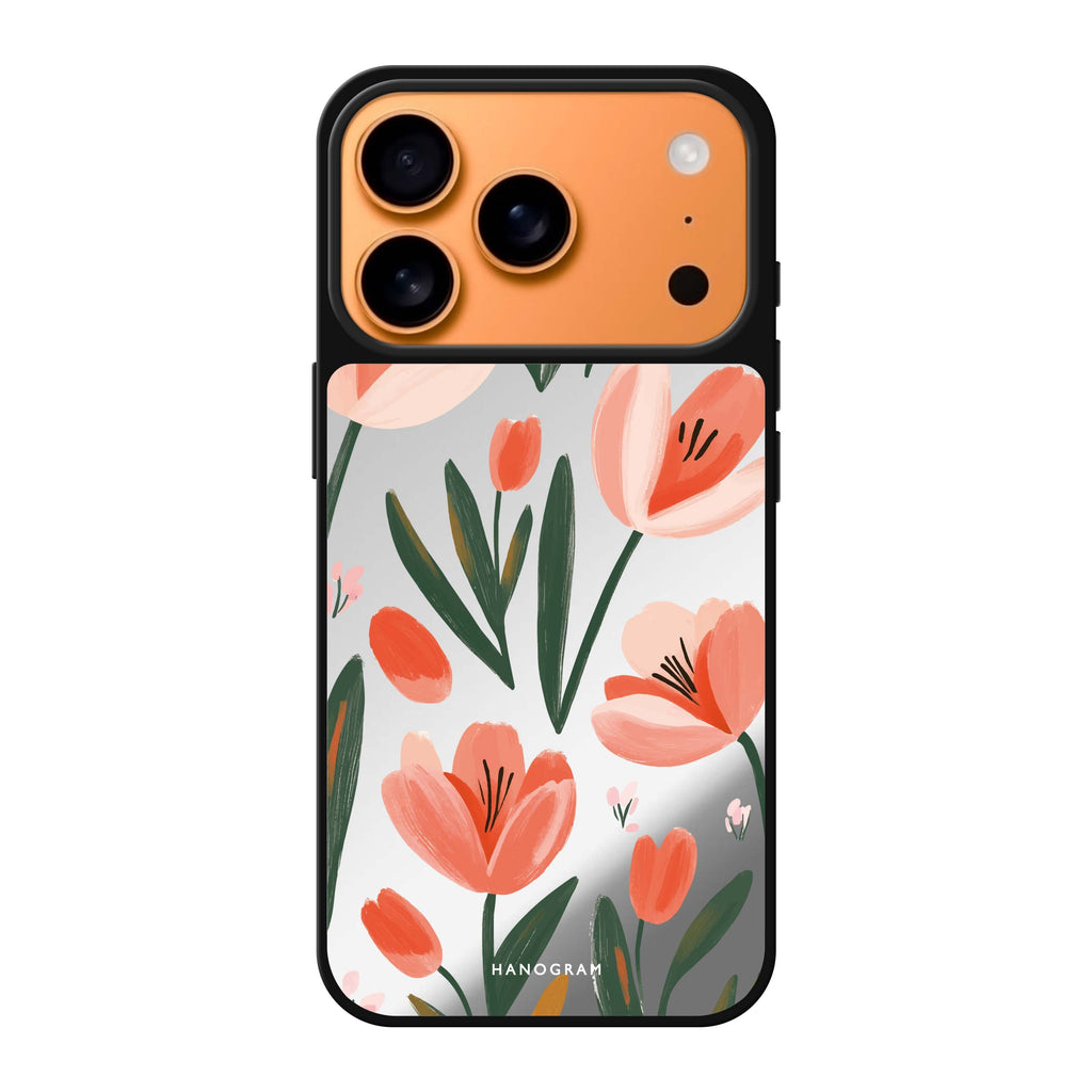 Tulip Joy flower floral playful iPhone 17 Pro Max mirror case