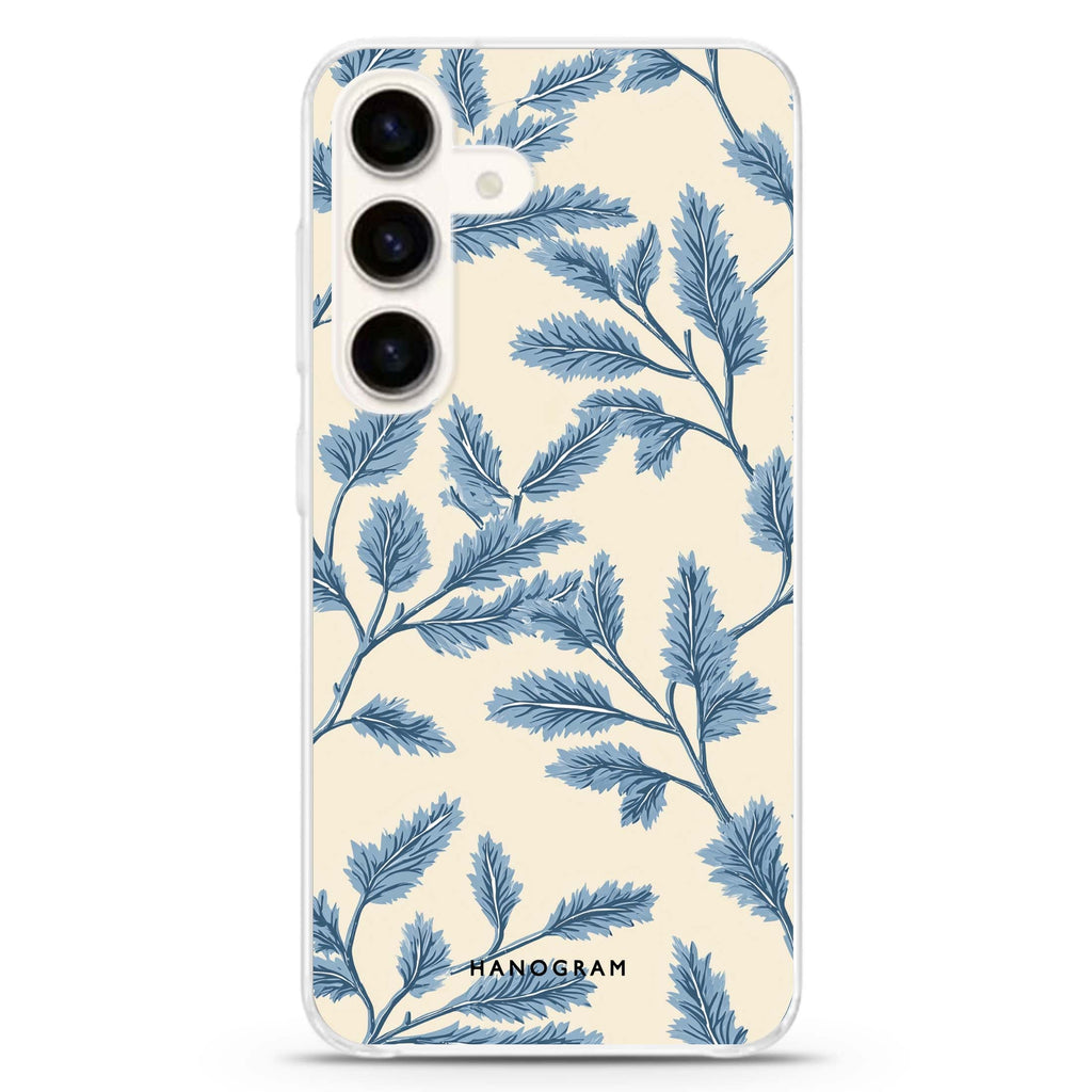 Blue Botanical Samsung Galaxy Ultra Clear Case