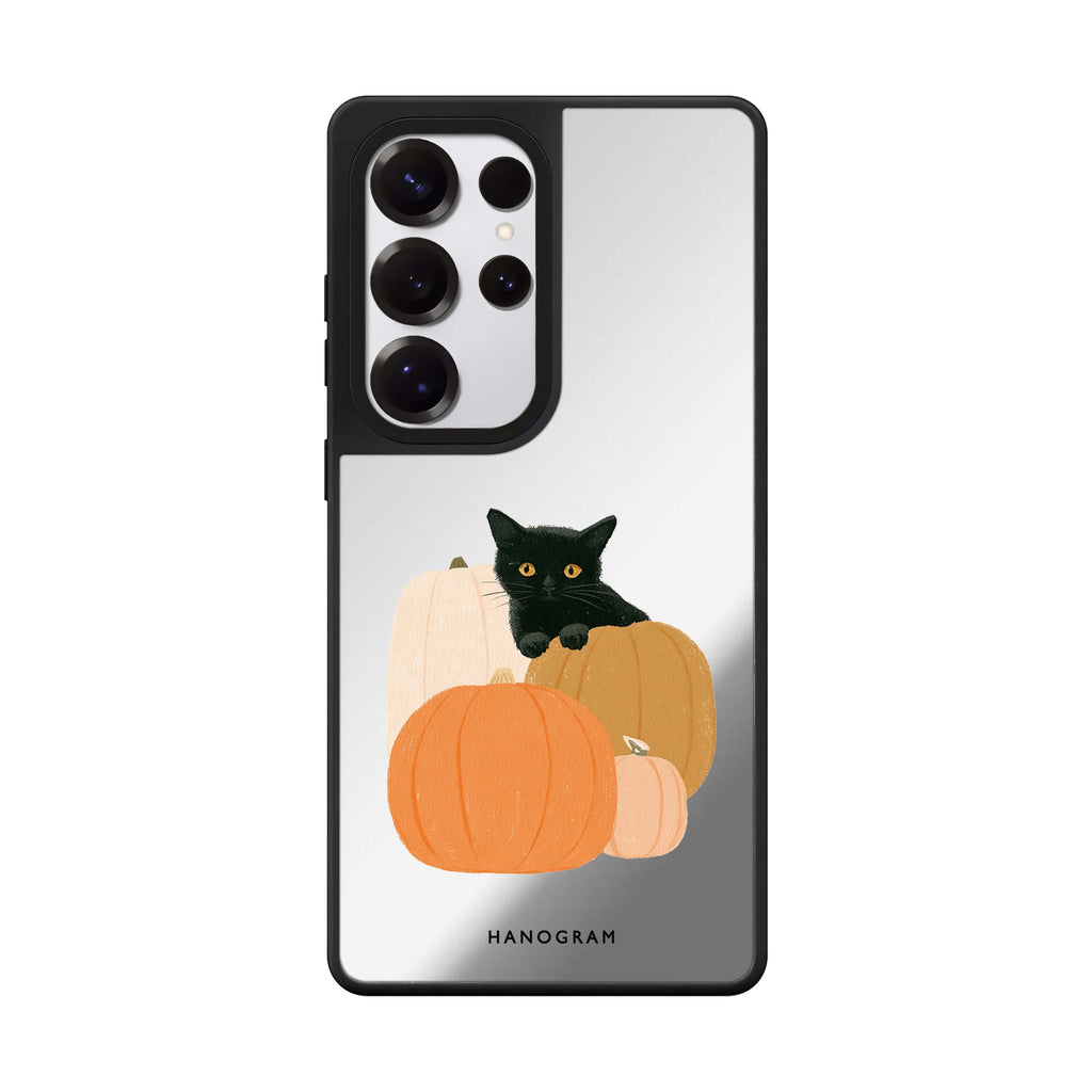 Peekaboo Pumpkin Kitten Samsung Galaxy Mirror Case - image 1