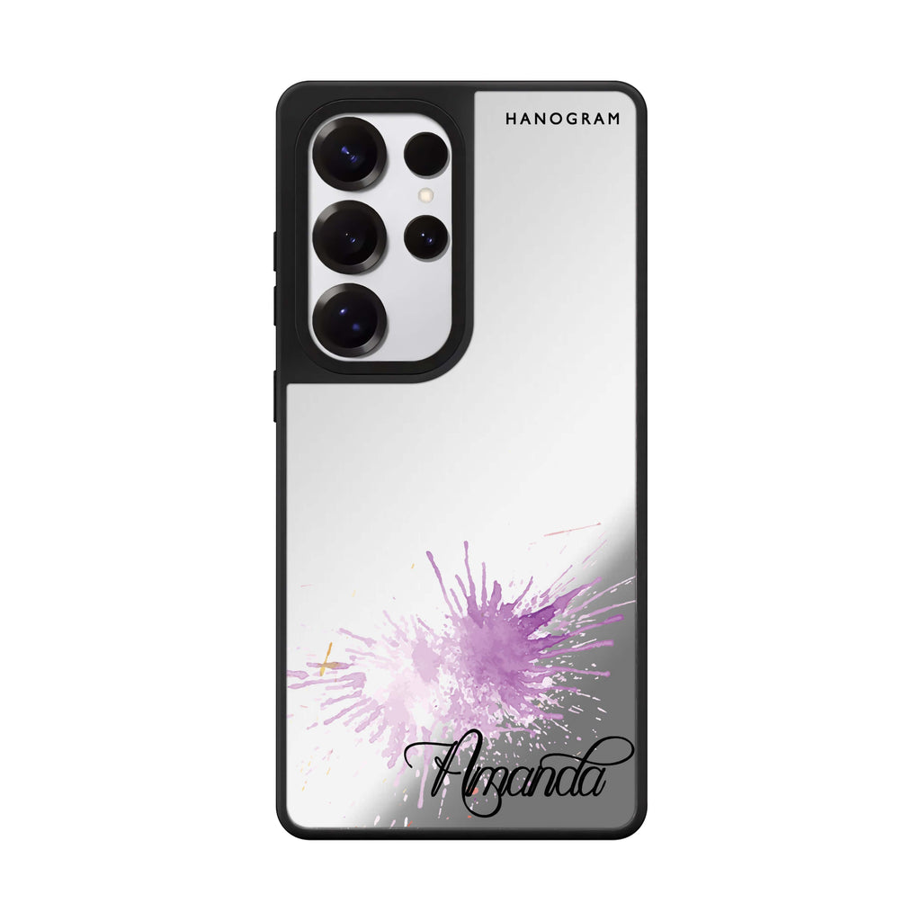 Custom Paint Smash Samsung Galaxy S25 S24 S23 Ultra mirror case, front view