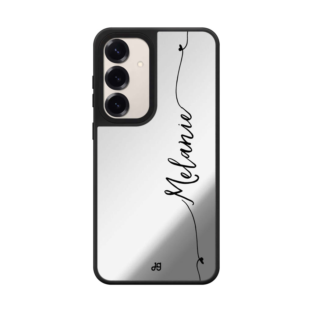 Custom name Heart Word Samsung Galaxy mirror case front view