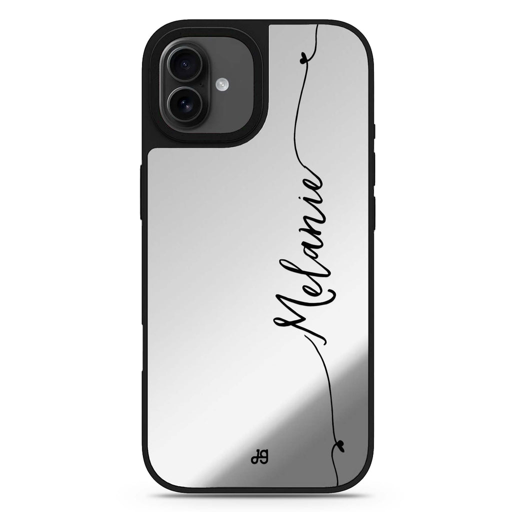 Heart Word personalized name typography design iPhone 17 mirror case