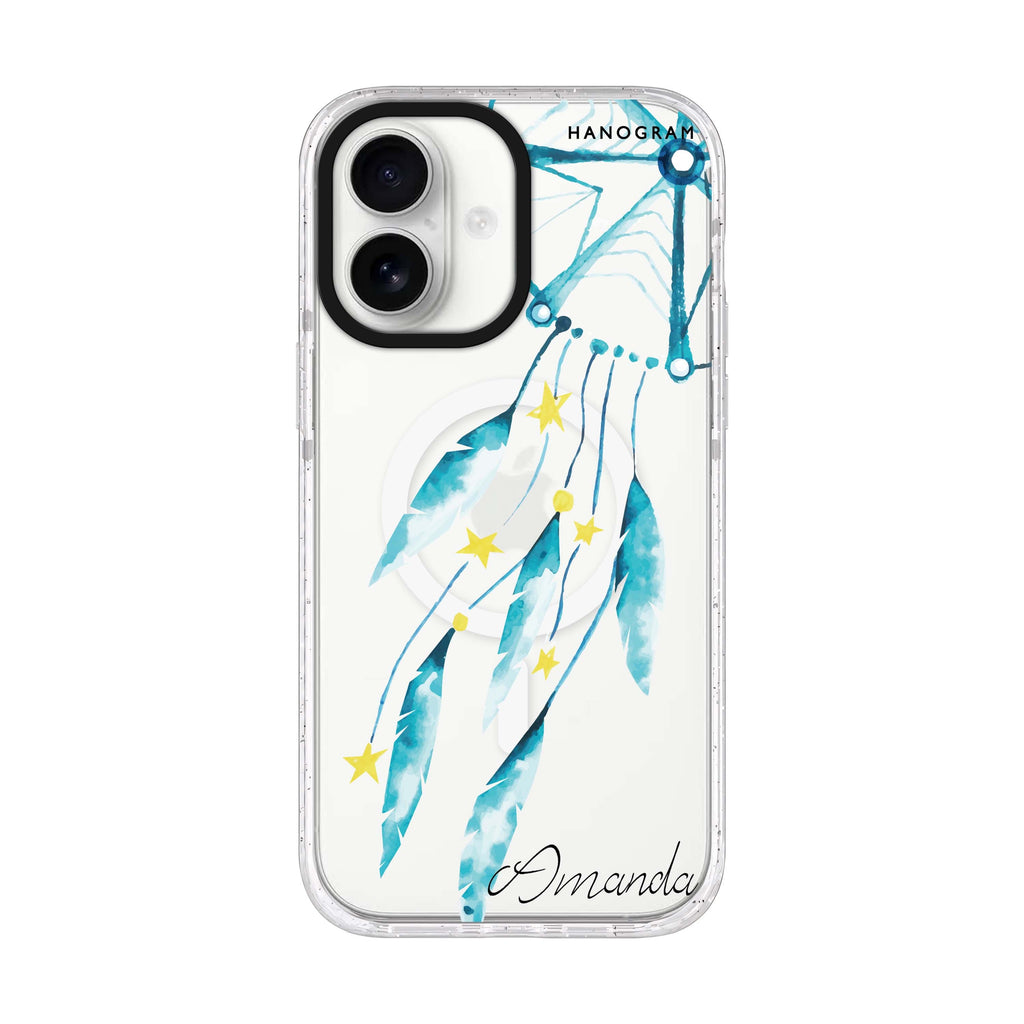Secret of Five personalized name iPhone 17 ultra clear MagSafe case, front product view