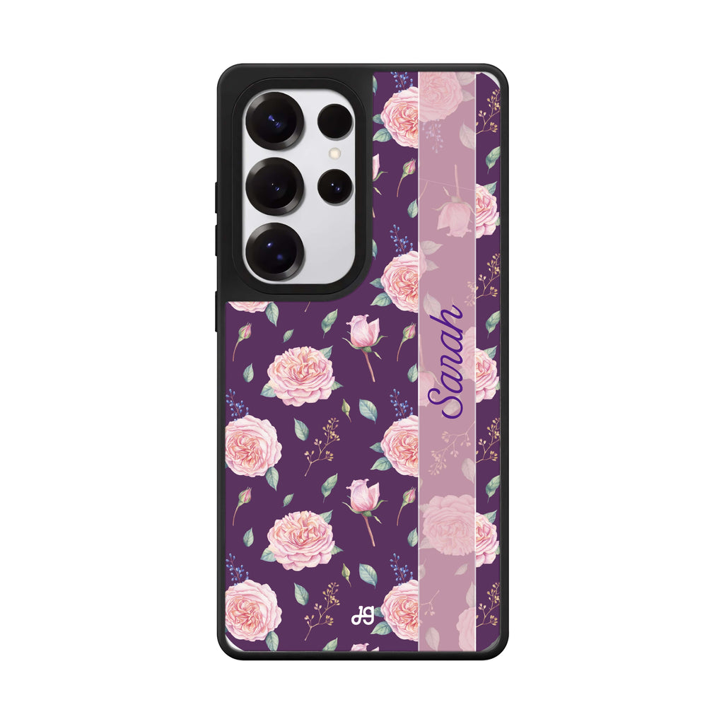 Custom Naughty Purple Samsung Galaxy S25 S24 S23 Ultra mirror case, front view