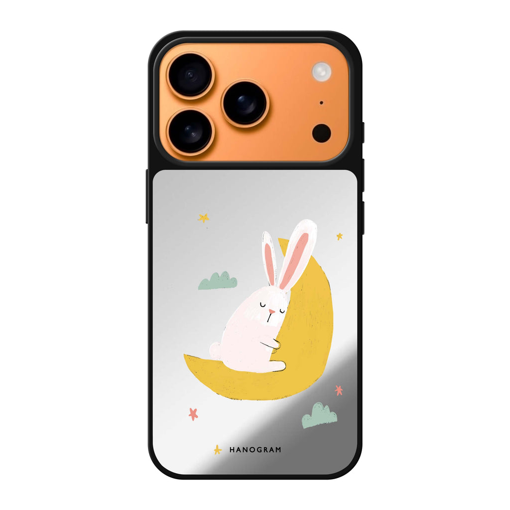 Moon Bunny bunny moon animal celestial iPhone 17 Pro Max mirror case