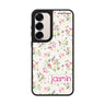 Custom name Floral Rain Samsung Galaxy mirror case front view