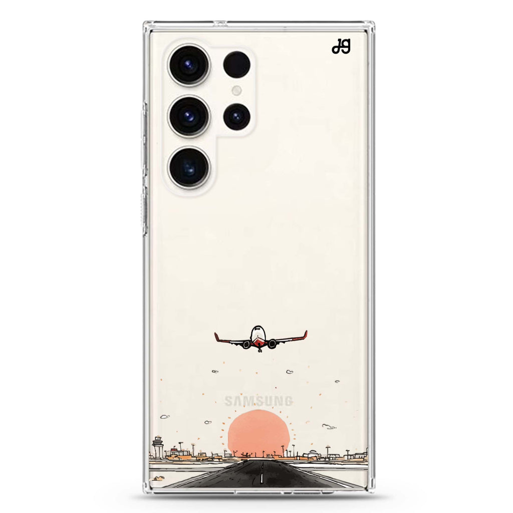 Sunset Takeoff Samsung Galaxy Ultra Clear Case