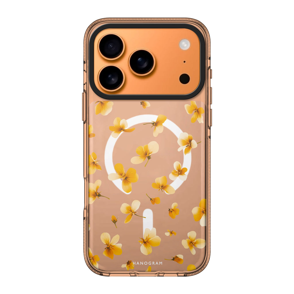 Golden Drift gold graphic iPhone 17 Pro Max ultra clear case