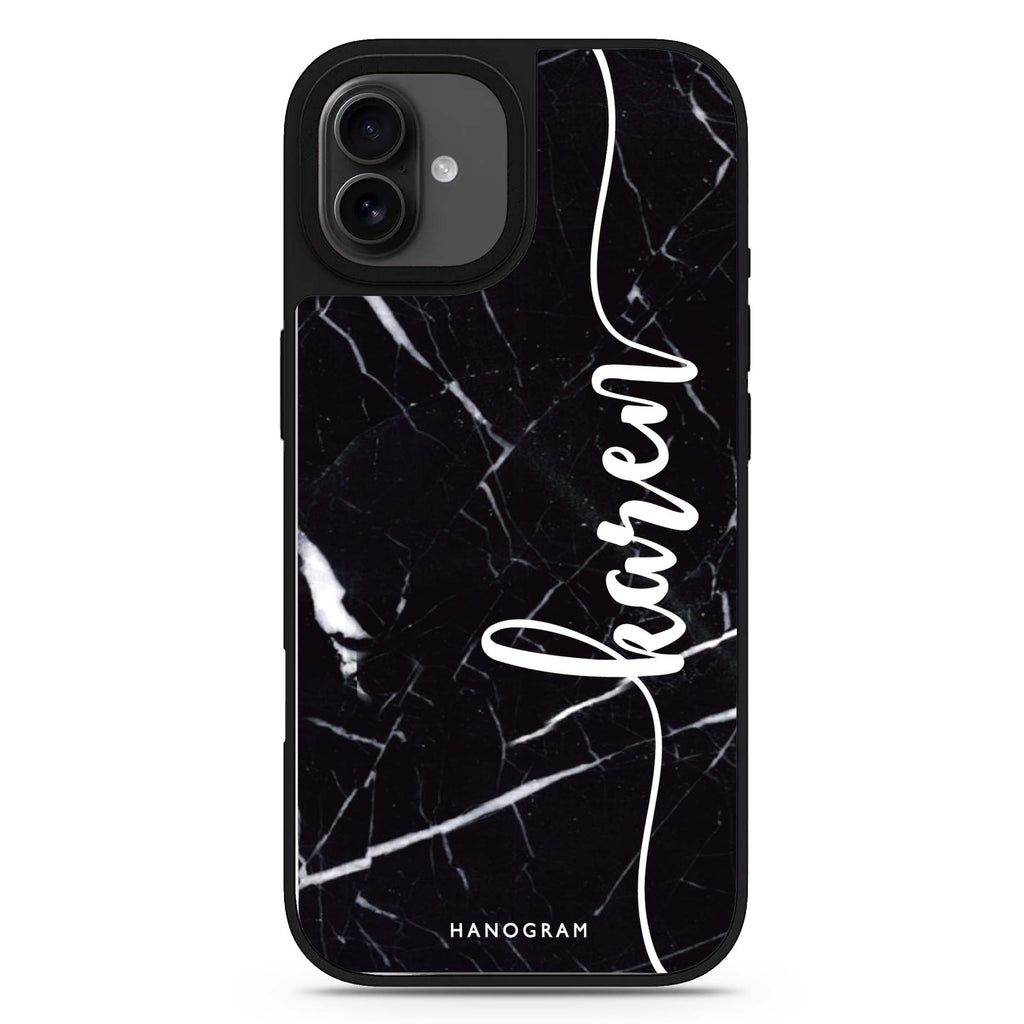 Marble Edition VIII personalized name abstract art iPhone 17 mirror case