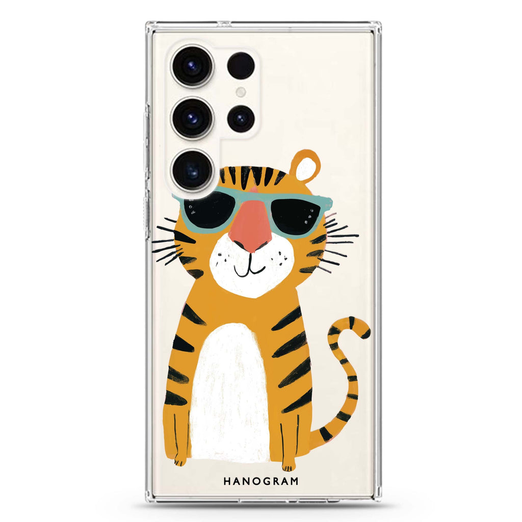 Cool Tiger Samsung Galaxy S26/S25/S24/S23/S22 Ultra ultra clear case, transparent design, main view