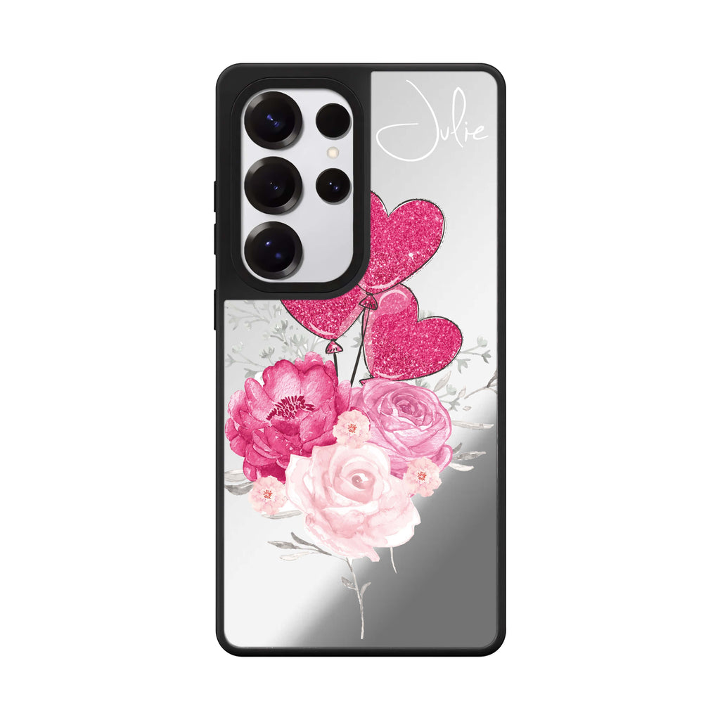 Sweet Heart With Rose Mirror Case