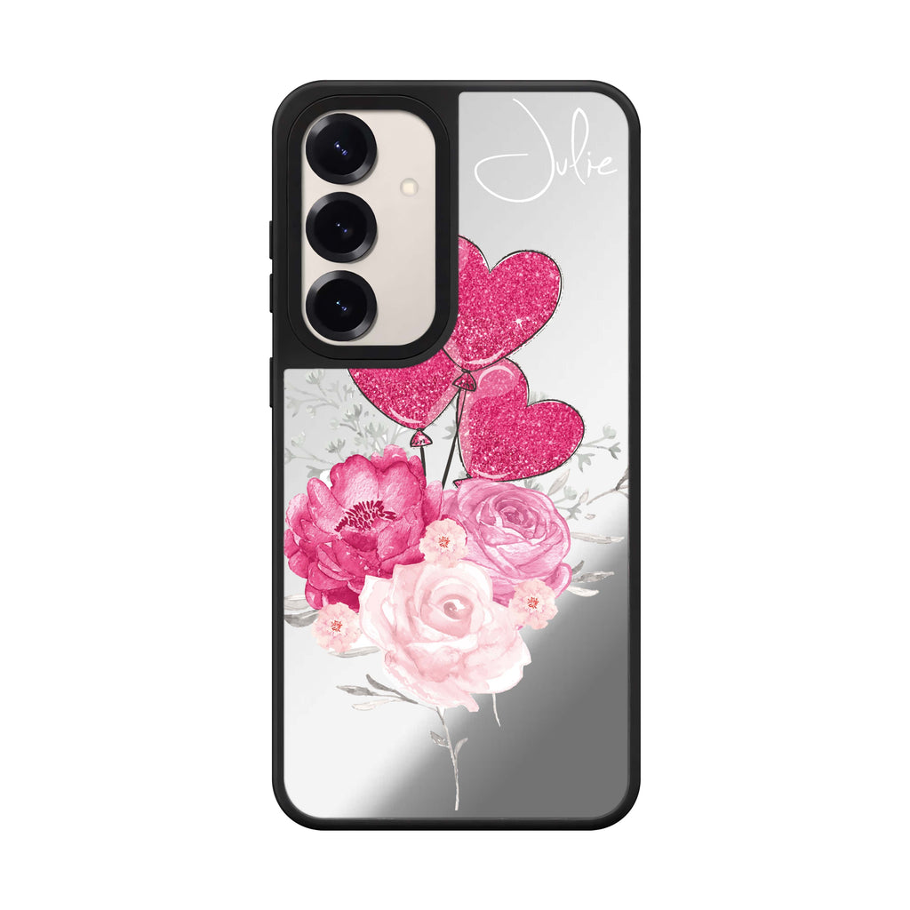 Sweet Heart With Rose Mirror Case