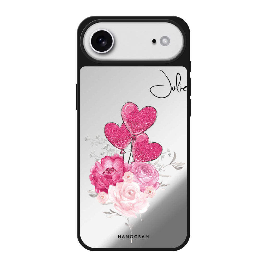 Sweet Heart With Rose 鏡面手機殼