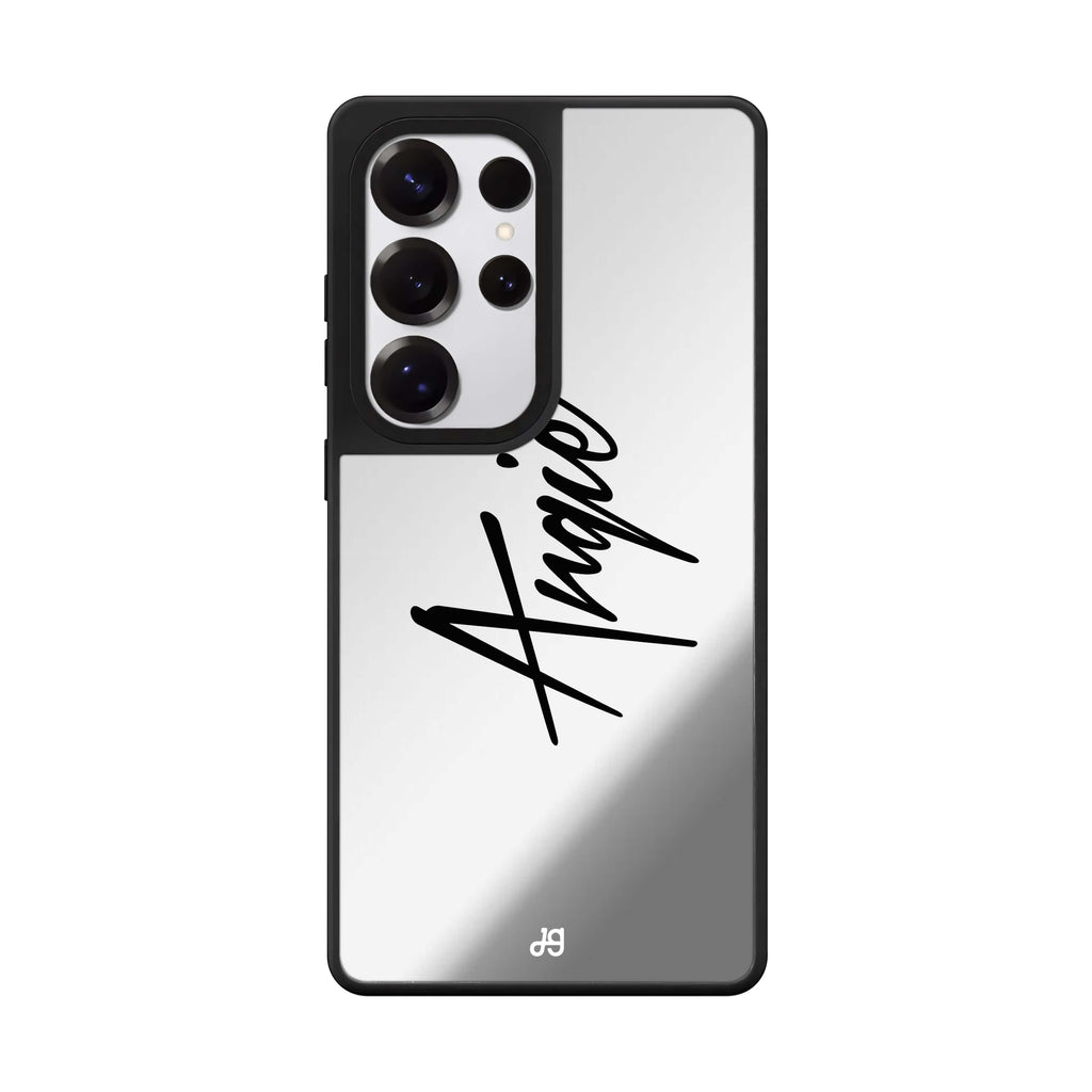 Custom My Love Handwritten Samsung Galaxy S25 S24 S23 Ultra mirror case, front view