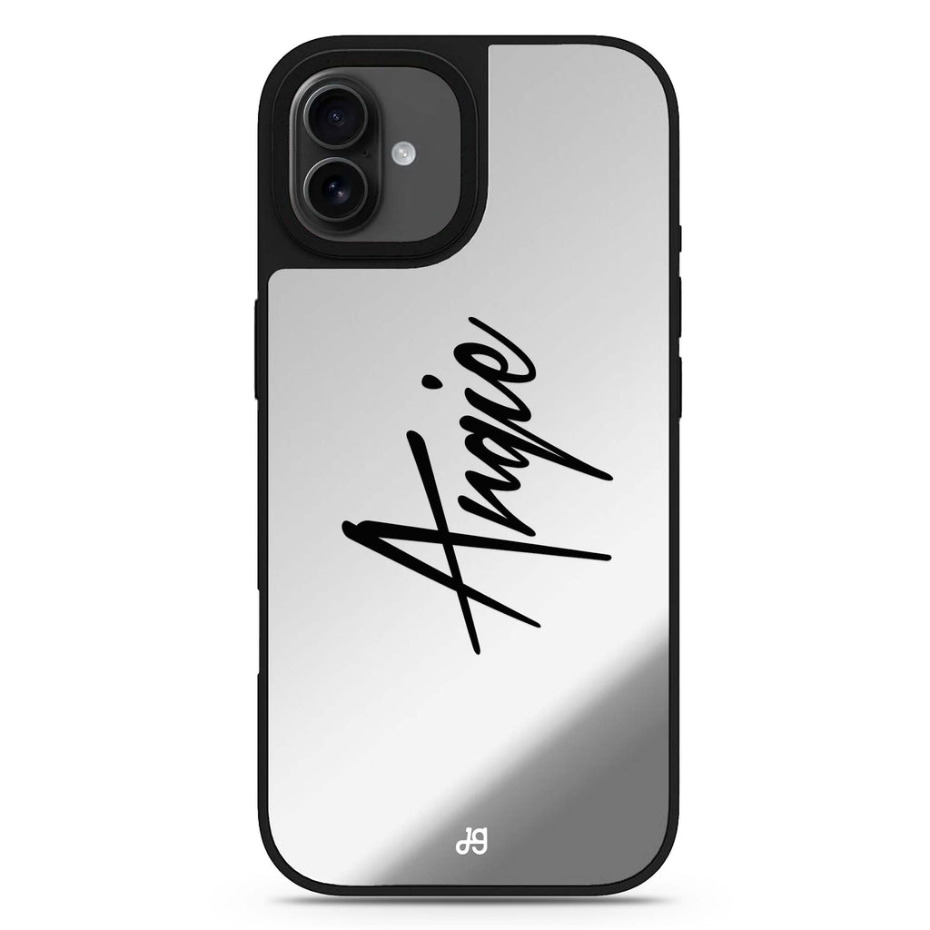 My Love Handwritten personalized name handwritten name heart typography iPhone 17 mirror case