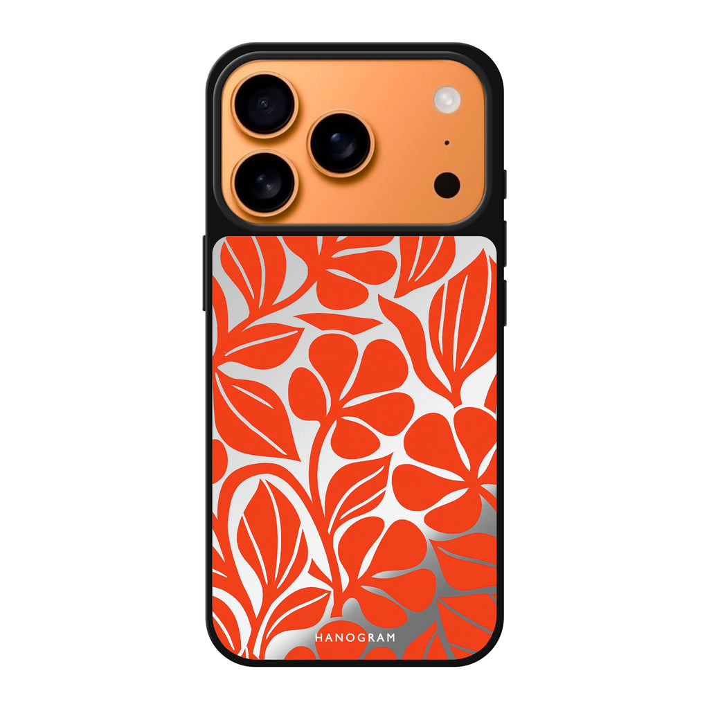 Paprika Petal Cutouts iPhone 17 Pro Max Mirror Case - design view 1