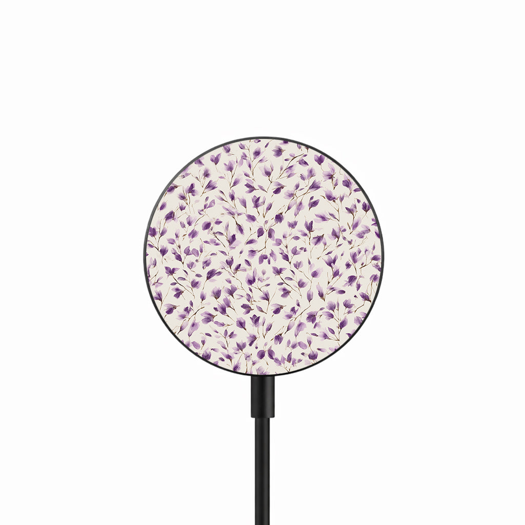 Violet Leaf Whisper 25W Qi2.2 magnetic wireless charger front view