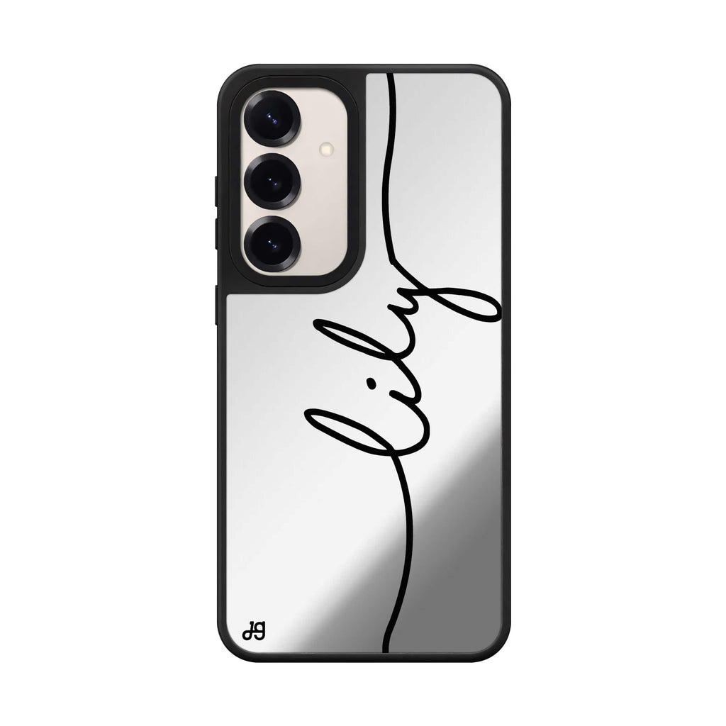 Custom name Vertical Handwritten Ii Samsung Galaxy mirror case front view