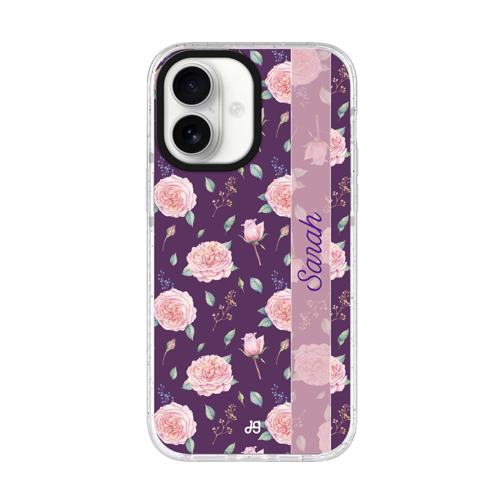 Naughty Purple personalized name iPhone 17 ultra clear MagSafe case, front product view