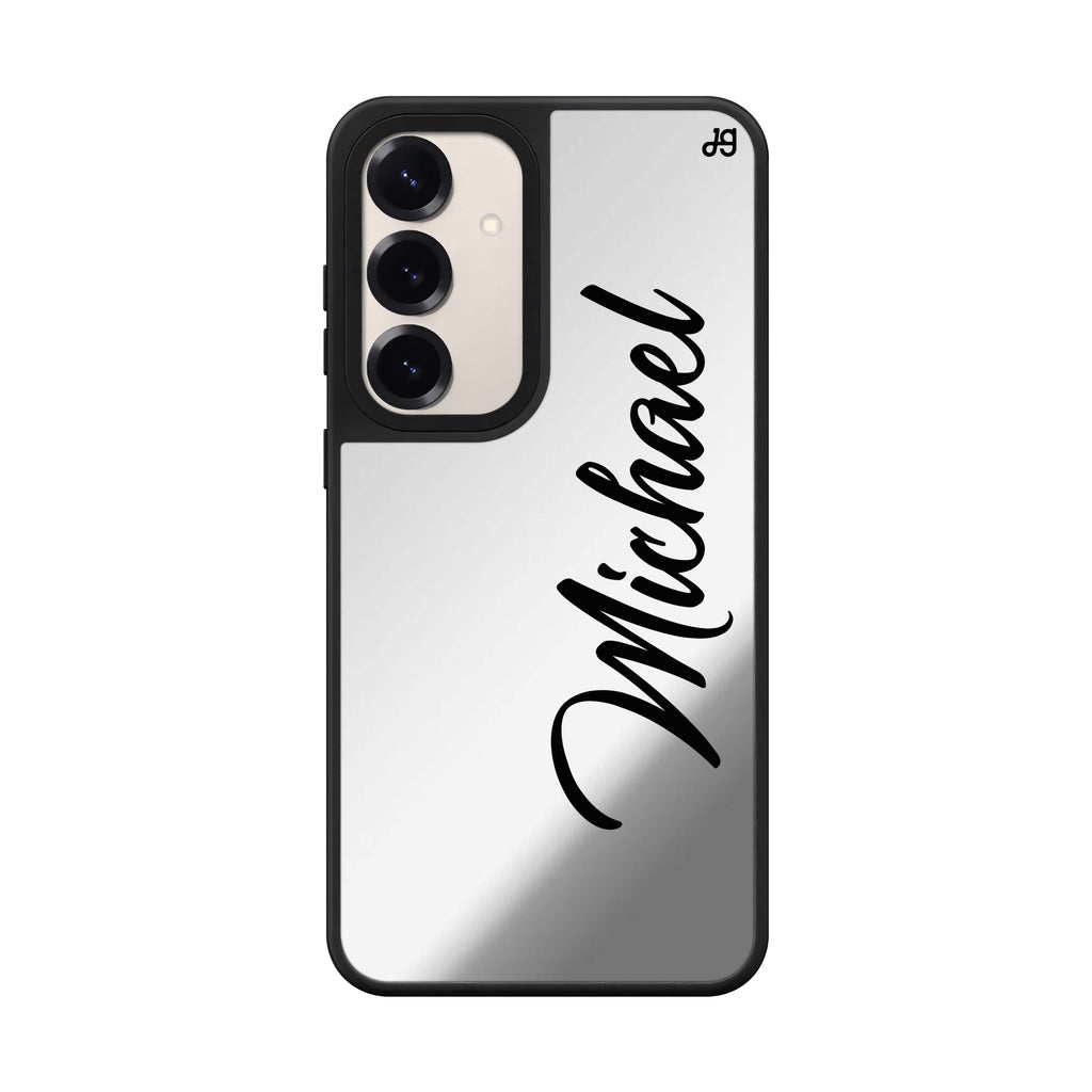 Custom name Magnificent Handwritten Samsung Galaxy mirror case front view