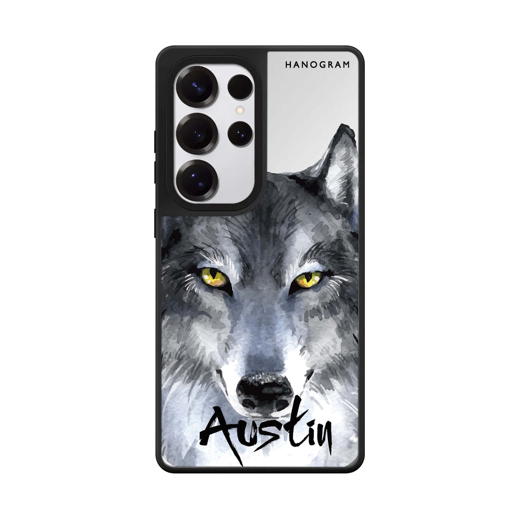 Snow Wolf Mirror Case