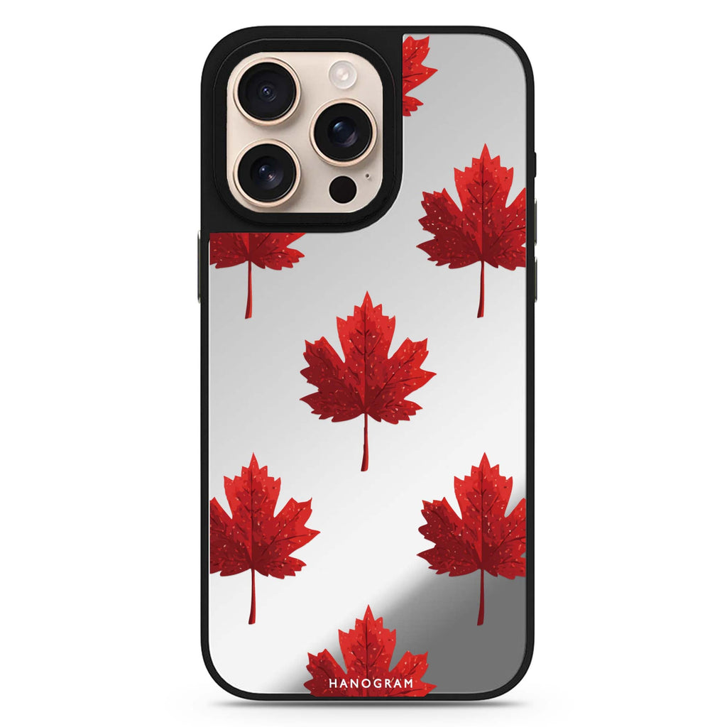 Maple Fall sleek reflective design iPhone 16/15/14 Pro Max & Pro mirror case