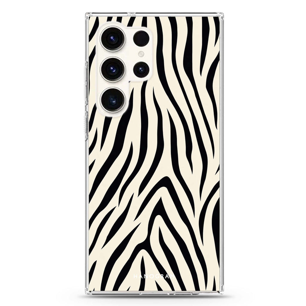 Savanna Ink Stripes Samsung Galaxy Ultra Clear Case — front view