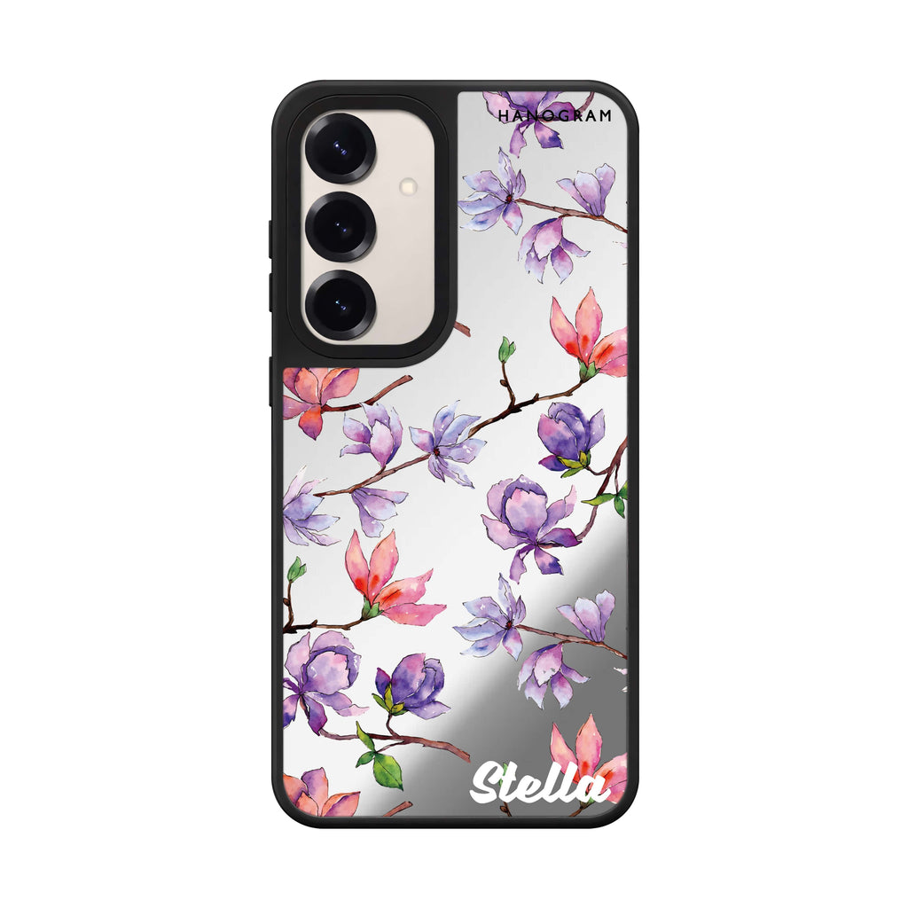 Custom name Colour in Spring Samsung Galaxy mirror case front view