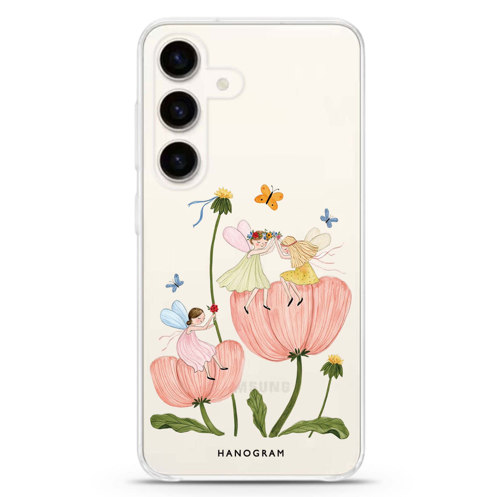 Petal Pixie Picnic Samsung Galaxy Ultra Clear Case — front view