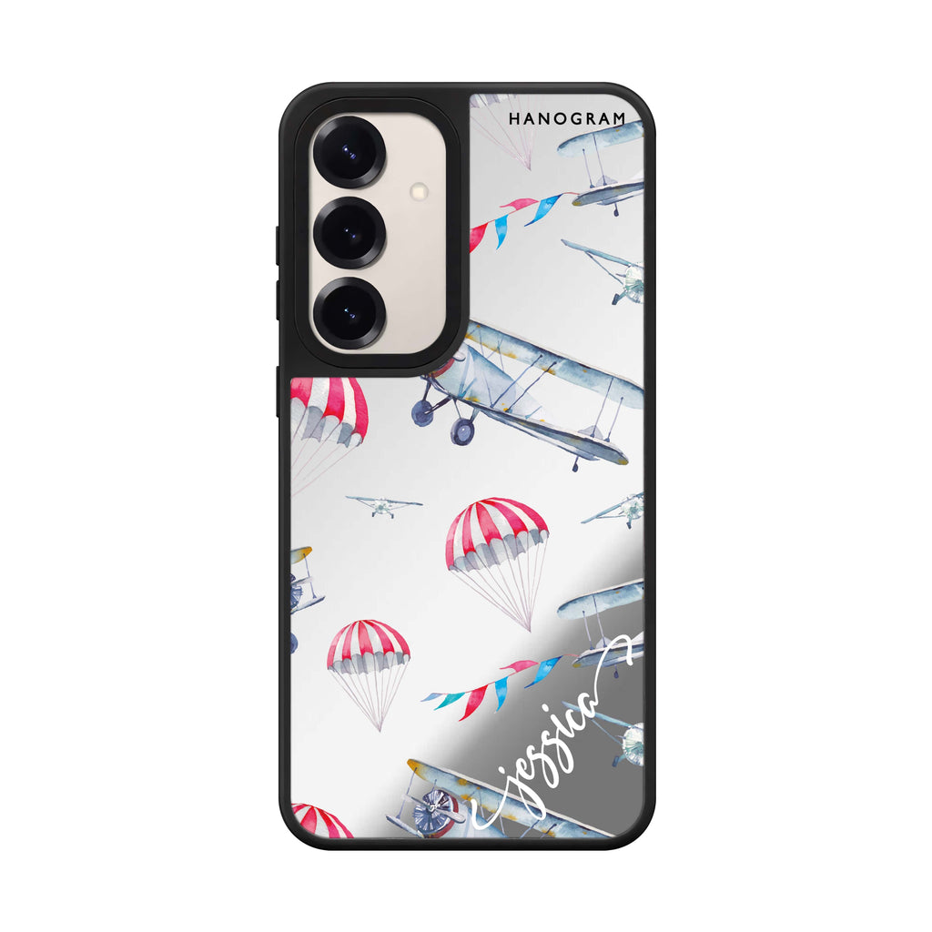 Custom name Propeller Samsung Galaxy mirror case front view