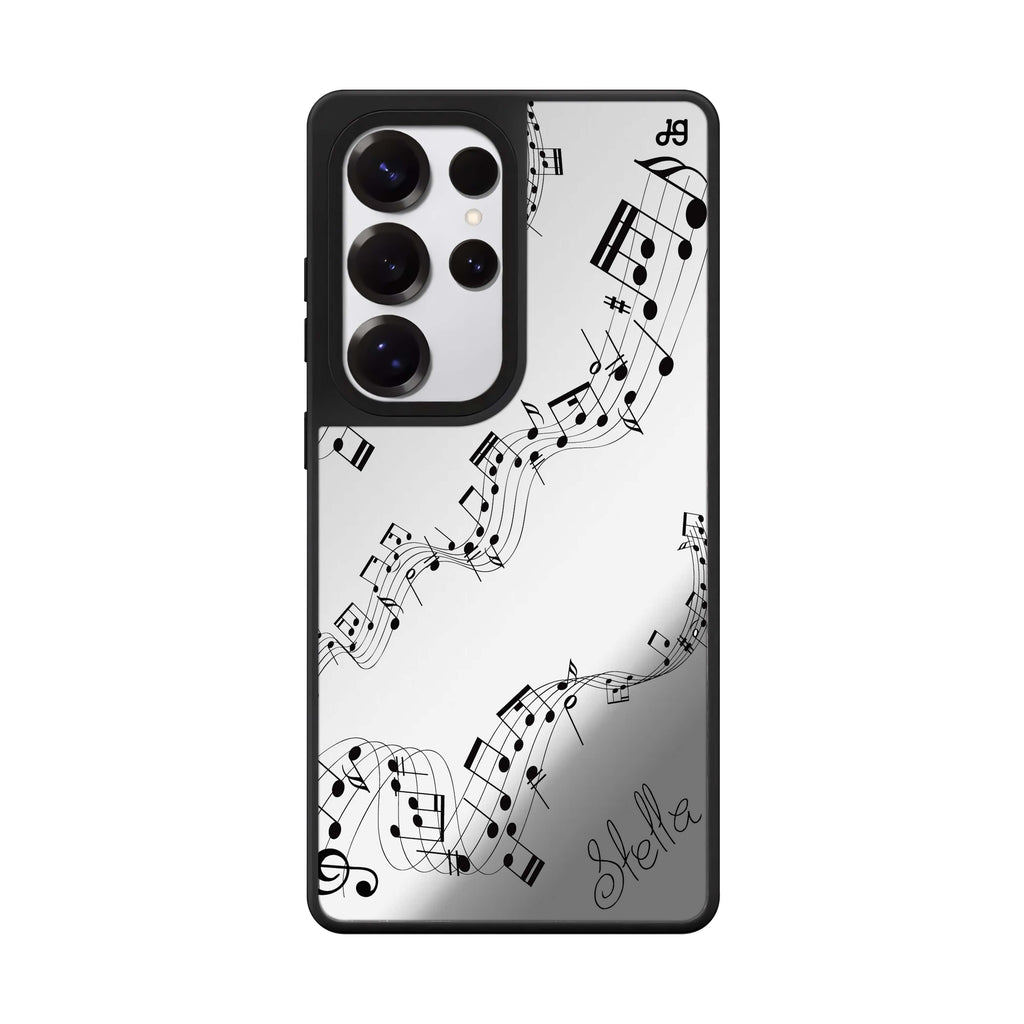 Custom Music Samsung Galaxy S25 S24 S23 Ultra mirror case, front view