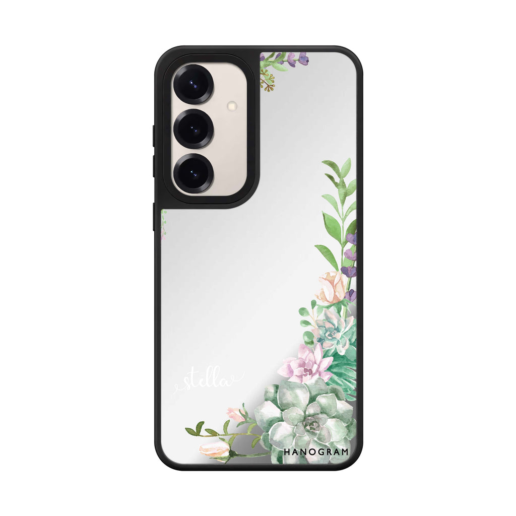 Custom name Rose in Wild Samsung Galaxy mirror case front view