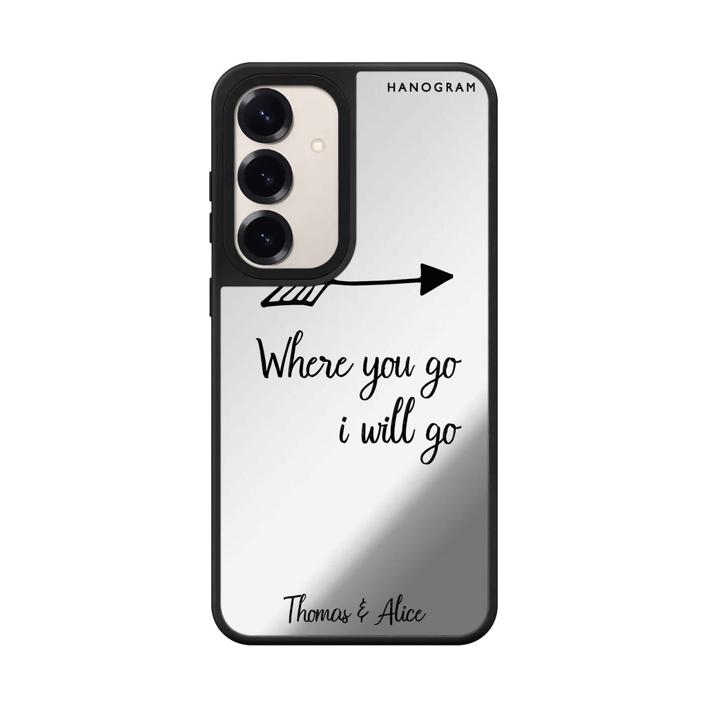 Custom name Always Be True Love with Passion I Samsung Galaxy mirror case front view