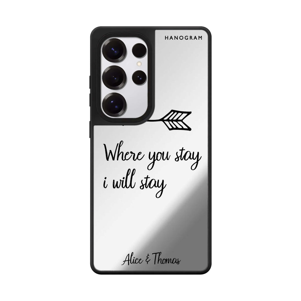 Custom Always Be True Love With Passion Ii Samsung Galaxy S25 S24 S23 Ultra mirror case, front view