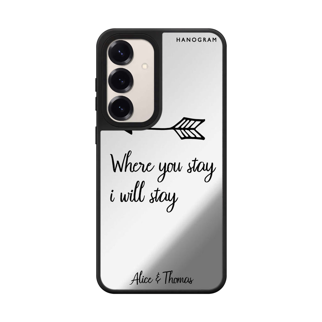 Custom name Always Be True Love with Passion Ii Samsung Galaxy mirror case front view