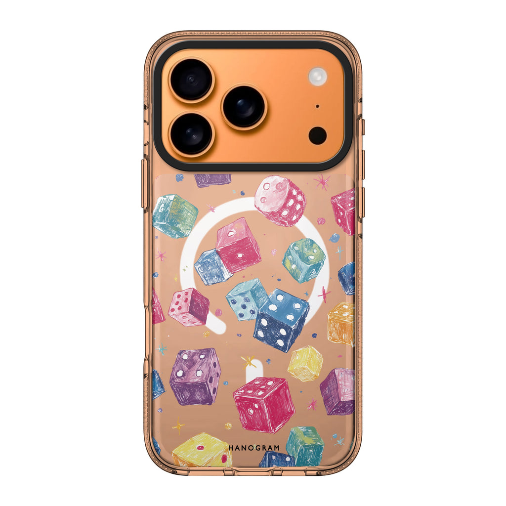 Lucky Scribbles graphic iPhone 17 Pro Max ultra clear case