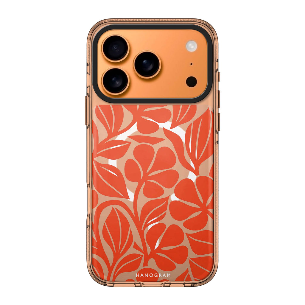 Paprika Petal Cutouts iPhone 17 Pro Max Ultra Clear Case - Image 1