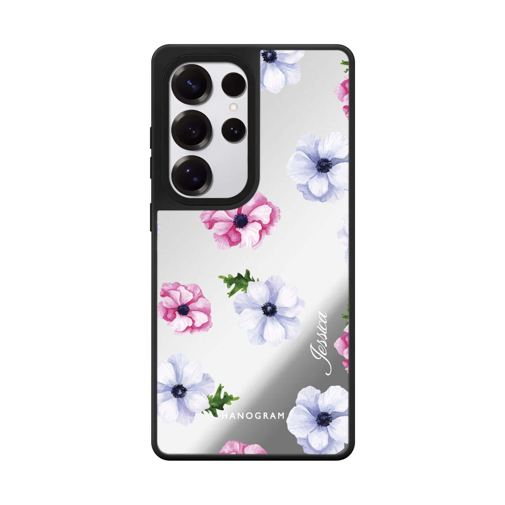 Custom Ideal Floral Samsung Galaxy S25 S24 S23 Ultra mirror case, front view